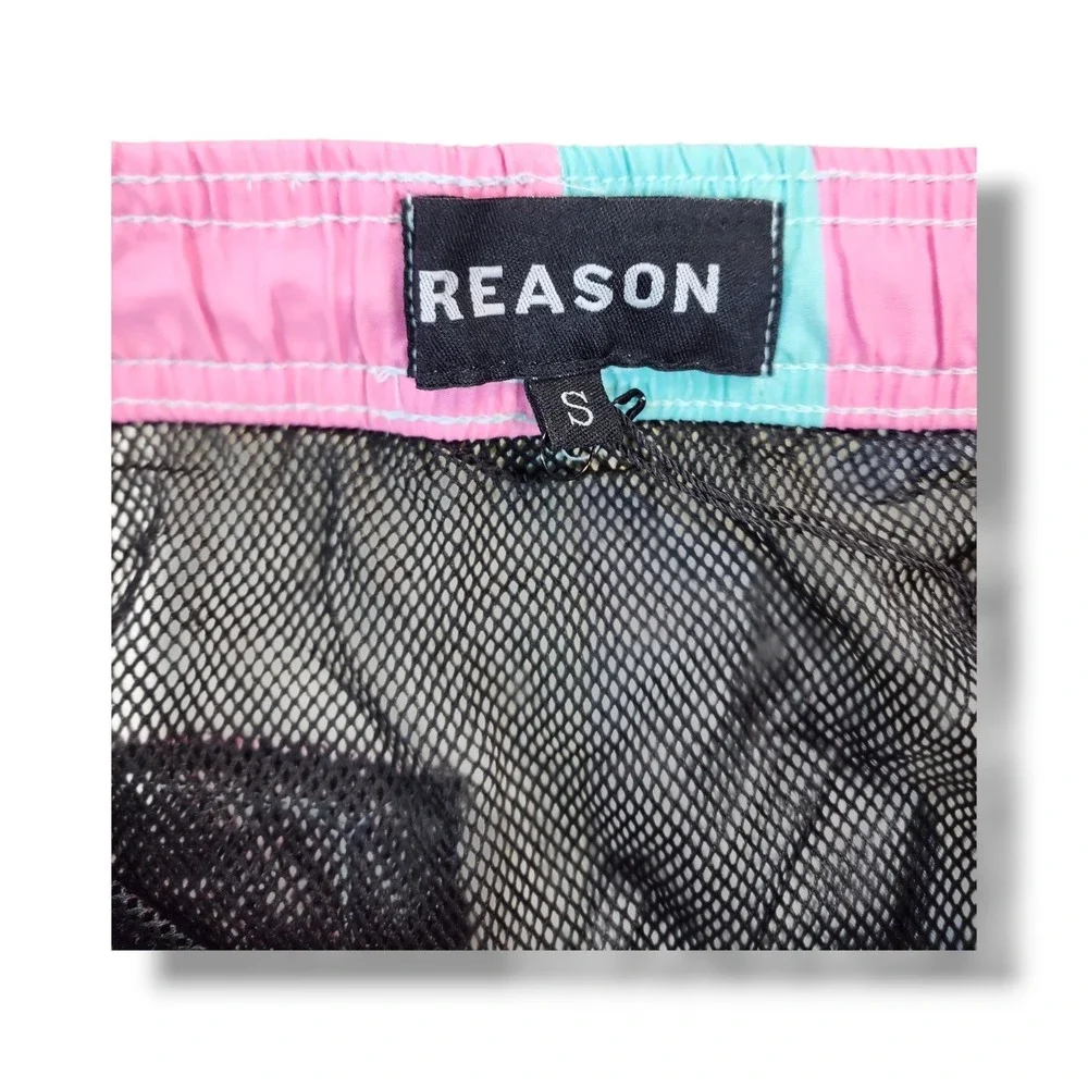 REASON BRAND All Over Print Swim Shorts‎ Multicolor AZSW-030 Men's Small